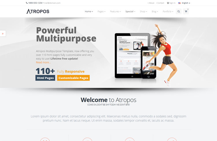 Atropos - Responsive Website Template