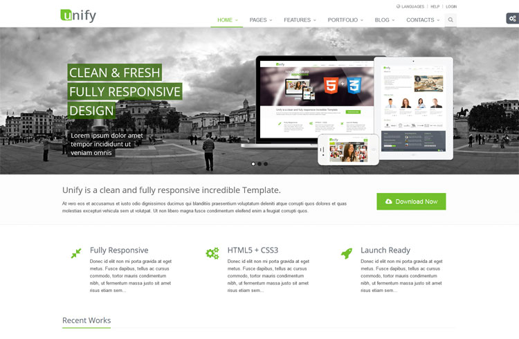 Unify - Responsive Website Template