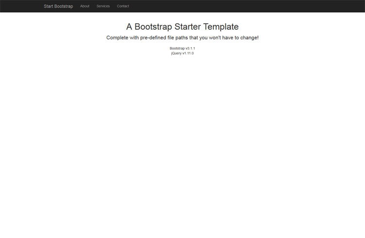 Bare Bootstrap HTML Starter Template