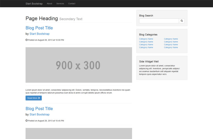 Free Bootstrap Blog Template