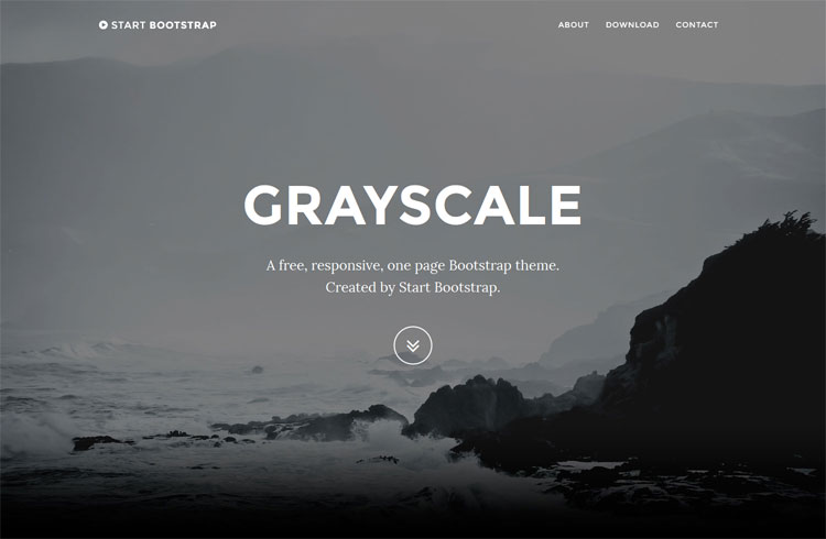 Grayscale ong page Bootstrap template