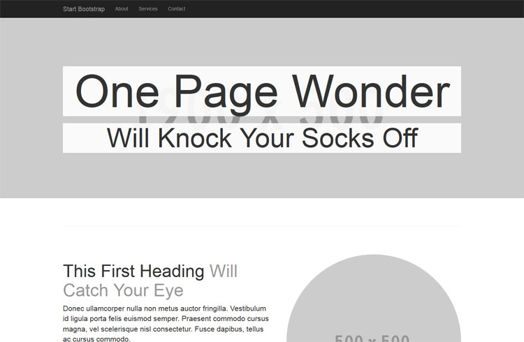 Free Bootstrap One Page Website Template