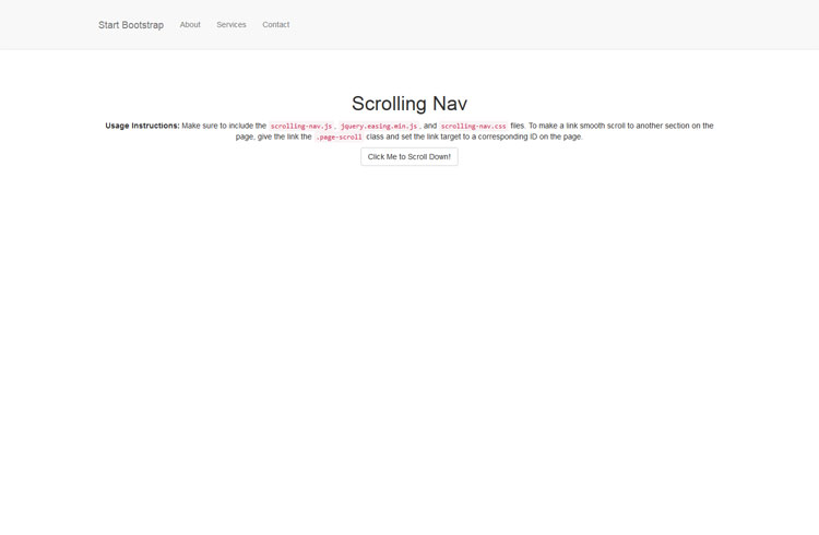 Bootstrap Smooth Scrolling Navigation jQuery