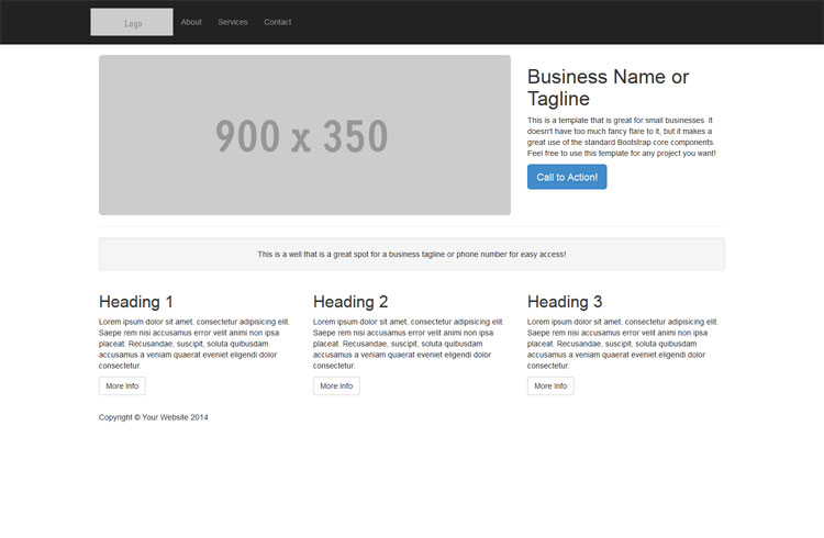 Free Small Business Template for Bootstrap 4