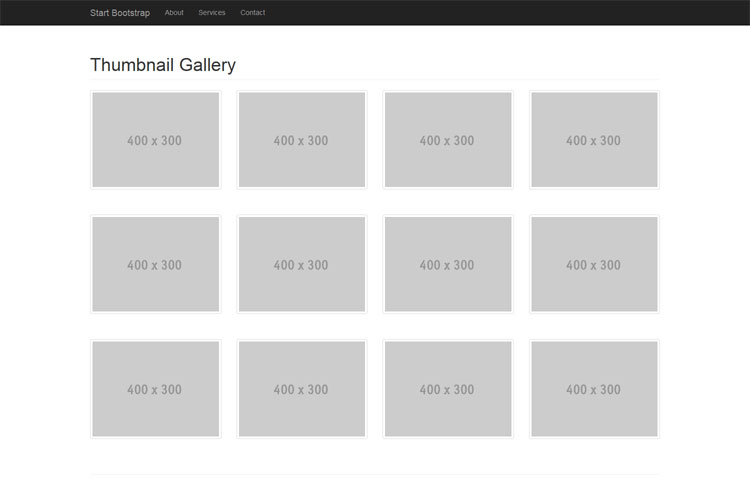 Bootstrap Image Gallery Template